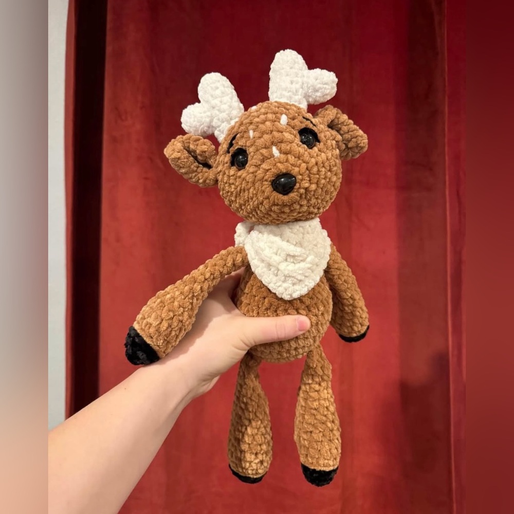 Charming Brown and White Deer Plush Toy